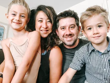 Mark Lindholm and his family